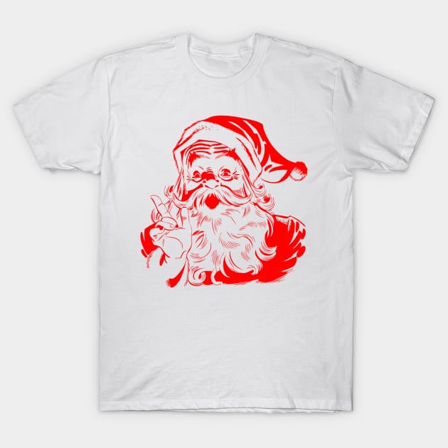 Santa Claus Shirt Funny Christmas T Shirt Gift Party Present T-Shirt by Chebs